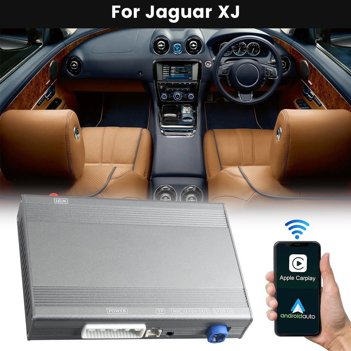 Wireless CarPlay Android Auto Fit for Jaguar Land Rover With Harman/Bosch System