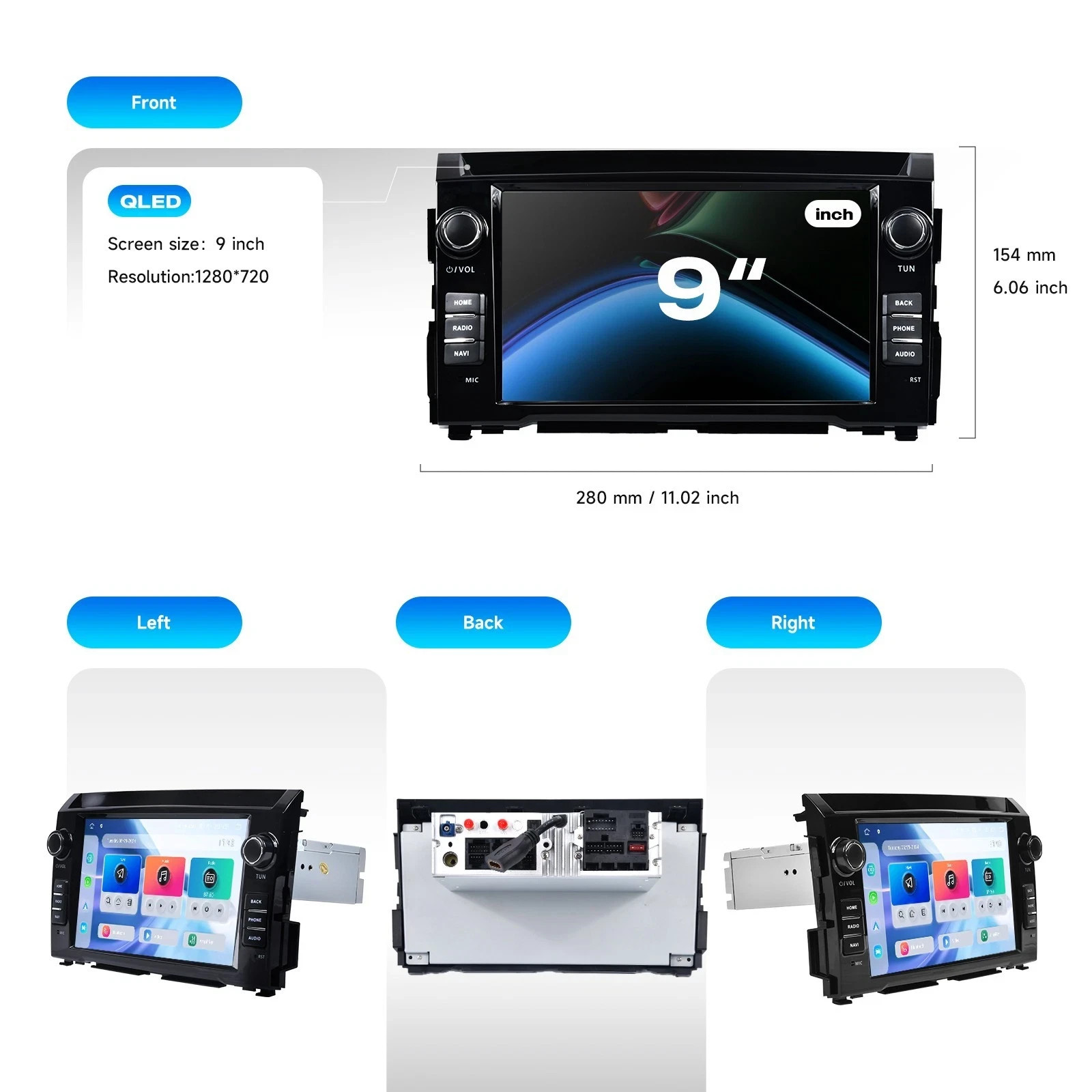 Dasaita 9″ Car Stereo CarPlay Radio for Nissan Titan 2016-2020 Touch Screen 256G