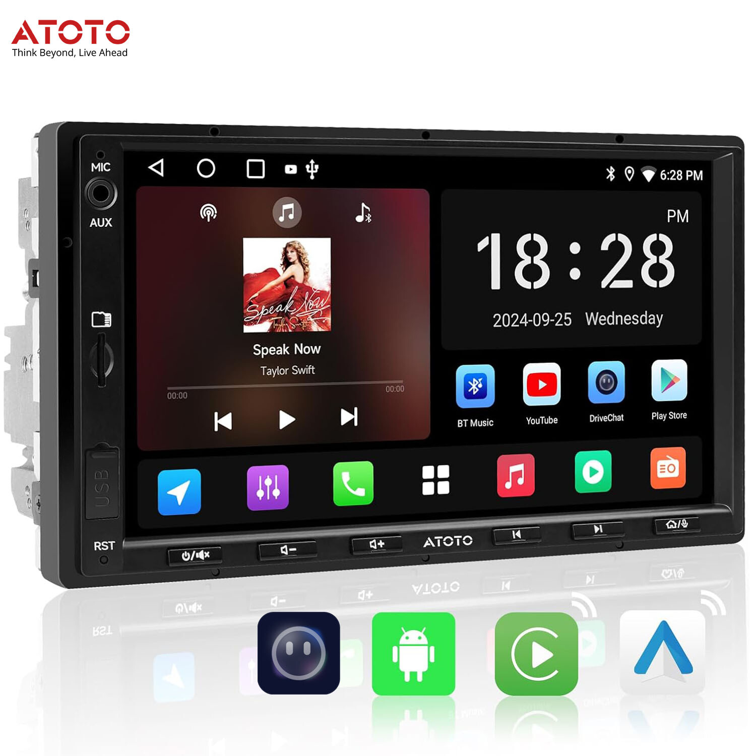 ATOTO A5L 7in 2 Din Android Car Stereo Radio Wireless Apple Carplay For CADILLAC