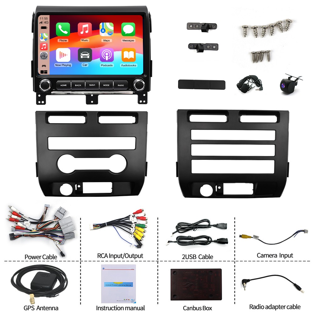 For Ford F150 2009-2012 Apple Carplay Android 15 Car Stereo Radio WiFi GPS