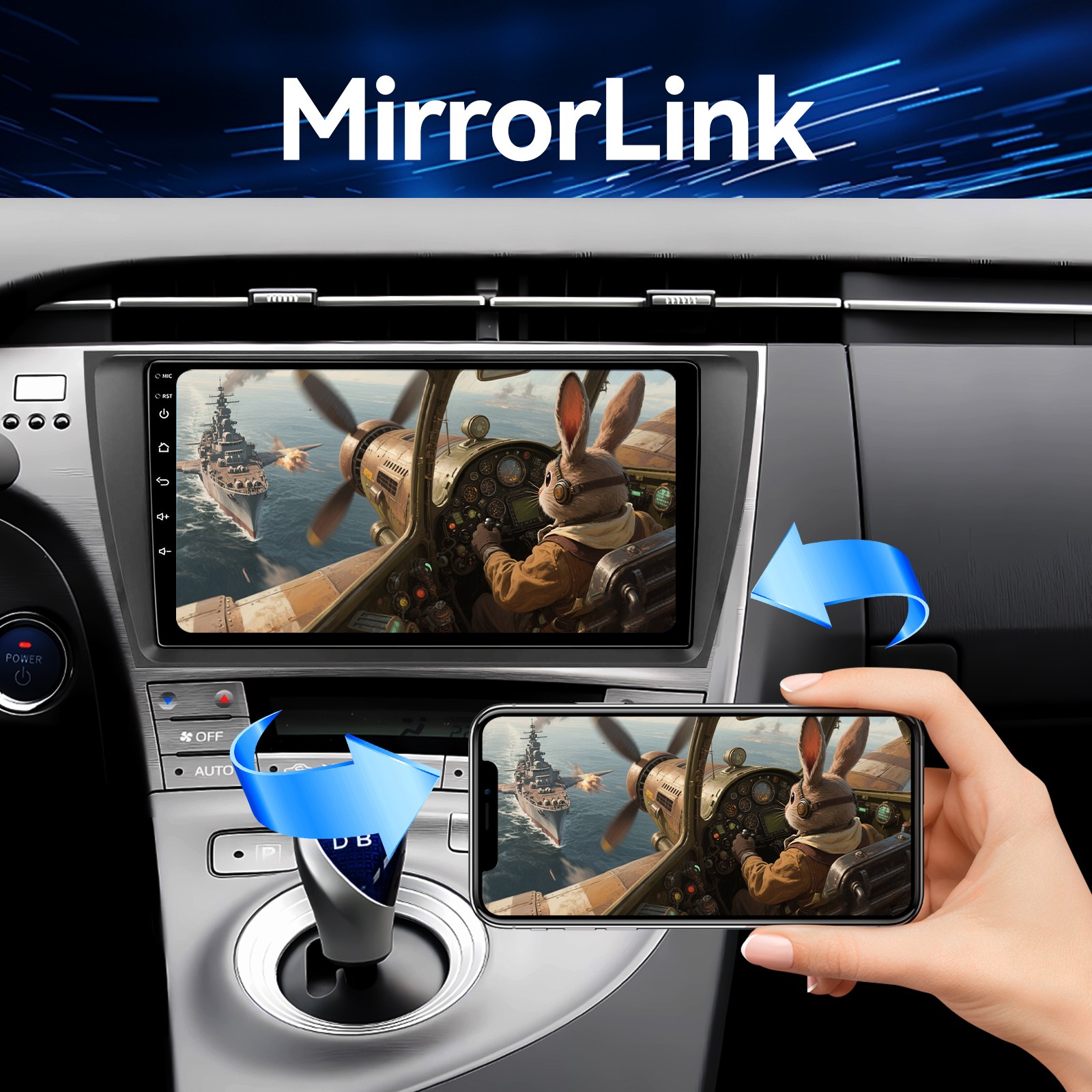 For Toyota Prius 2010-2015 Carplay Car Stereo Radio Android Navi 2+64G