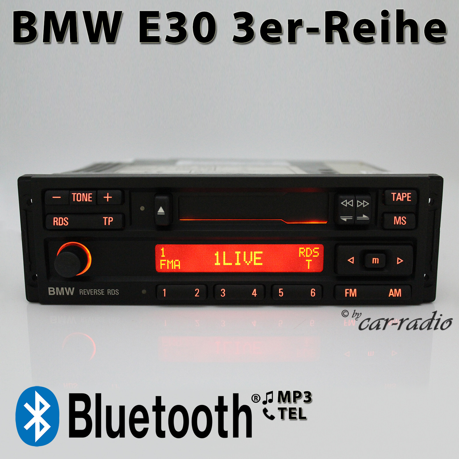 Genuine BMW E30 Radio Bluetooth MP3 3 Series Car Stereo Reverse RDS BP6262 Bl…