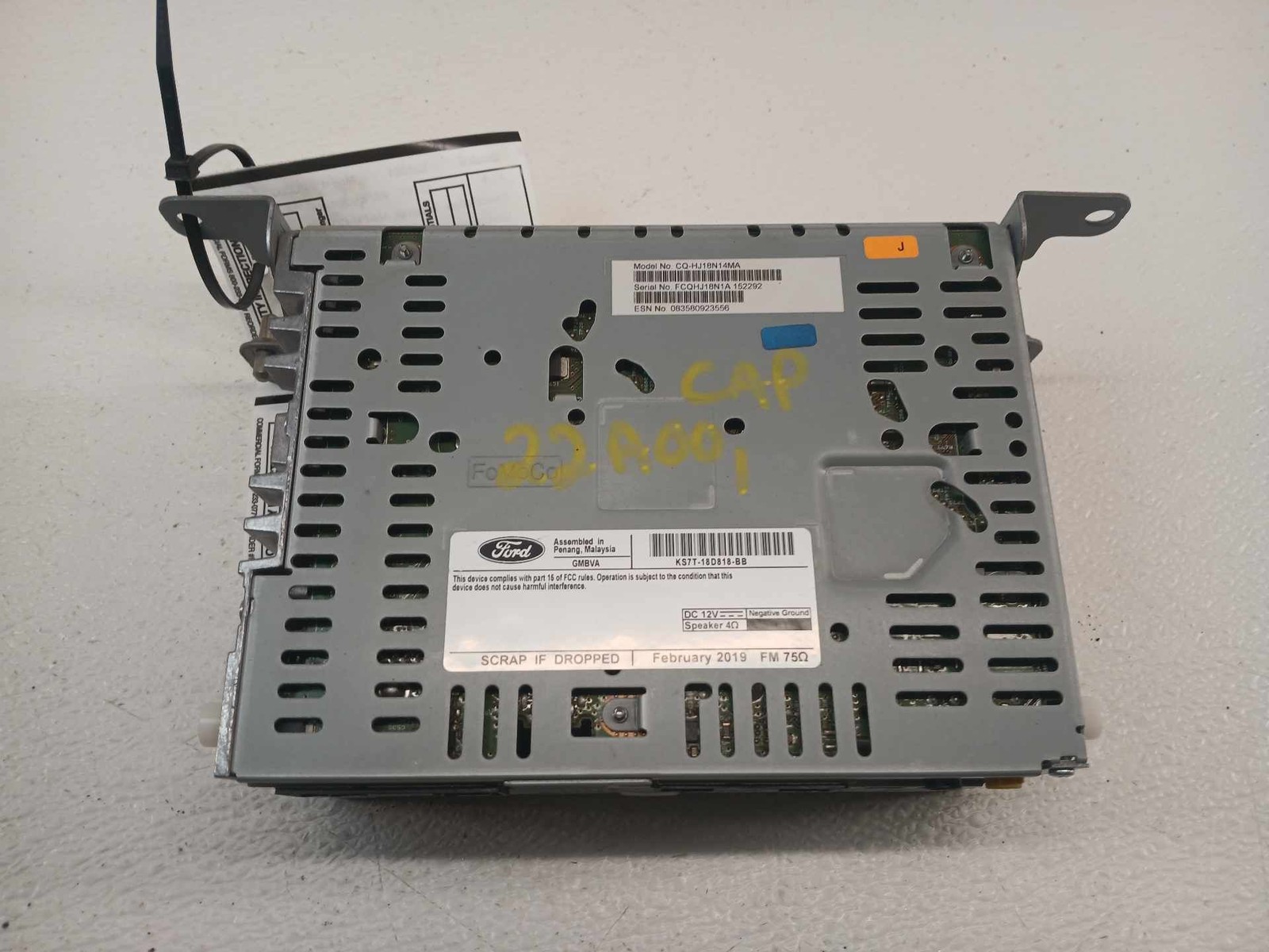 19 20 Ford Fusion Radio Receiver ID KS7T-18D818-YB **May Need Programming**