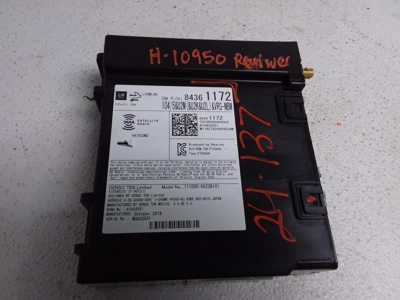 2019 GMC YUKON XL1500 Receiver OEM Part Number 84361172