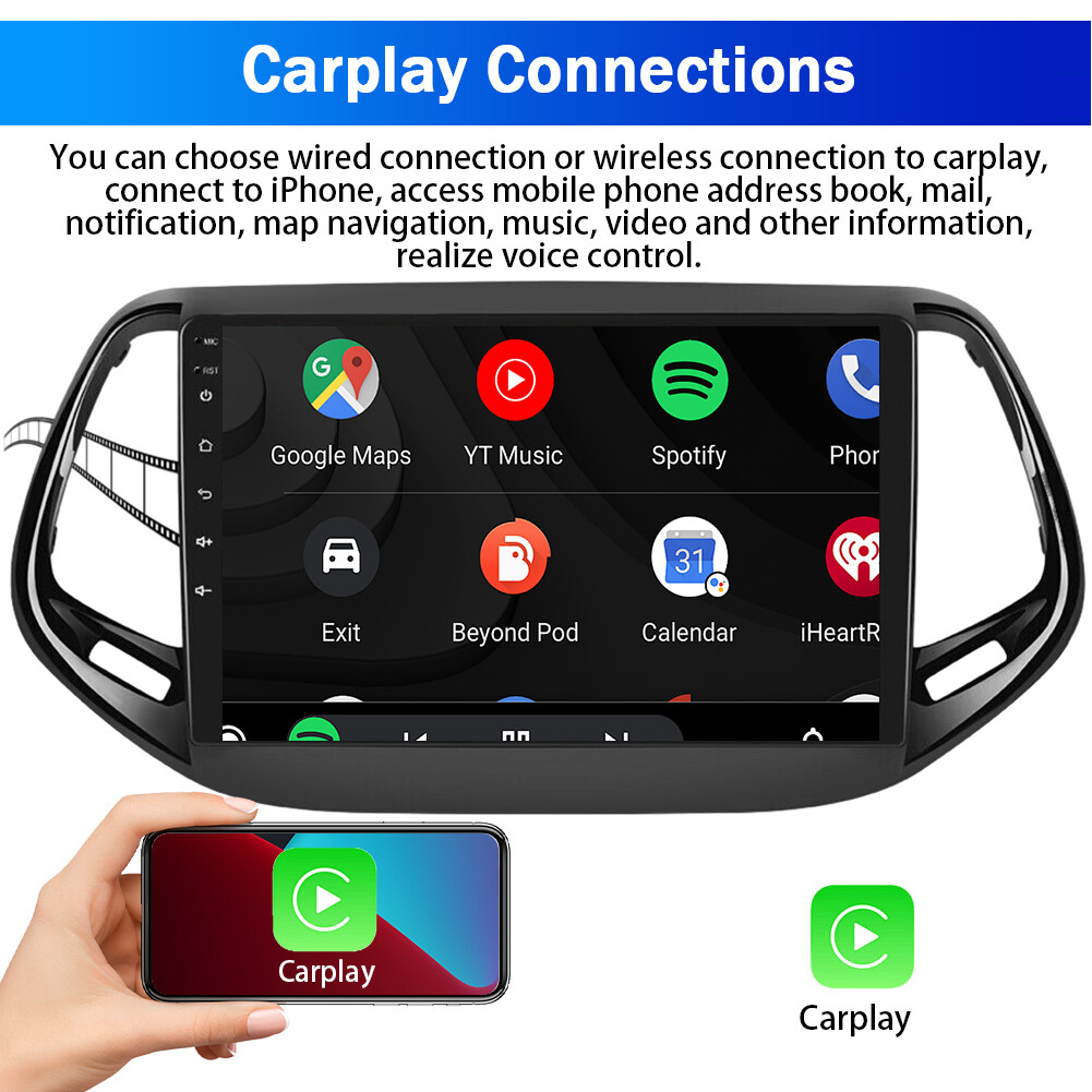 10″ For Jeep Compass 2017-2019 Android 15 Car Stereo Radio CarPlay GPS Navi 32G