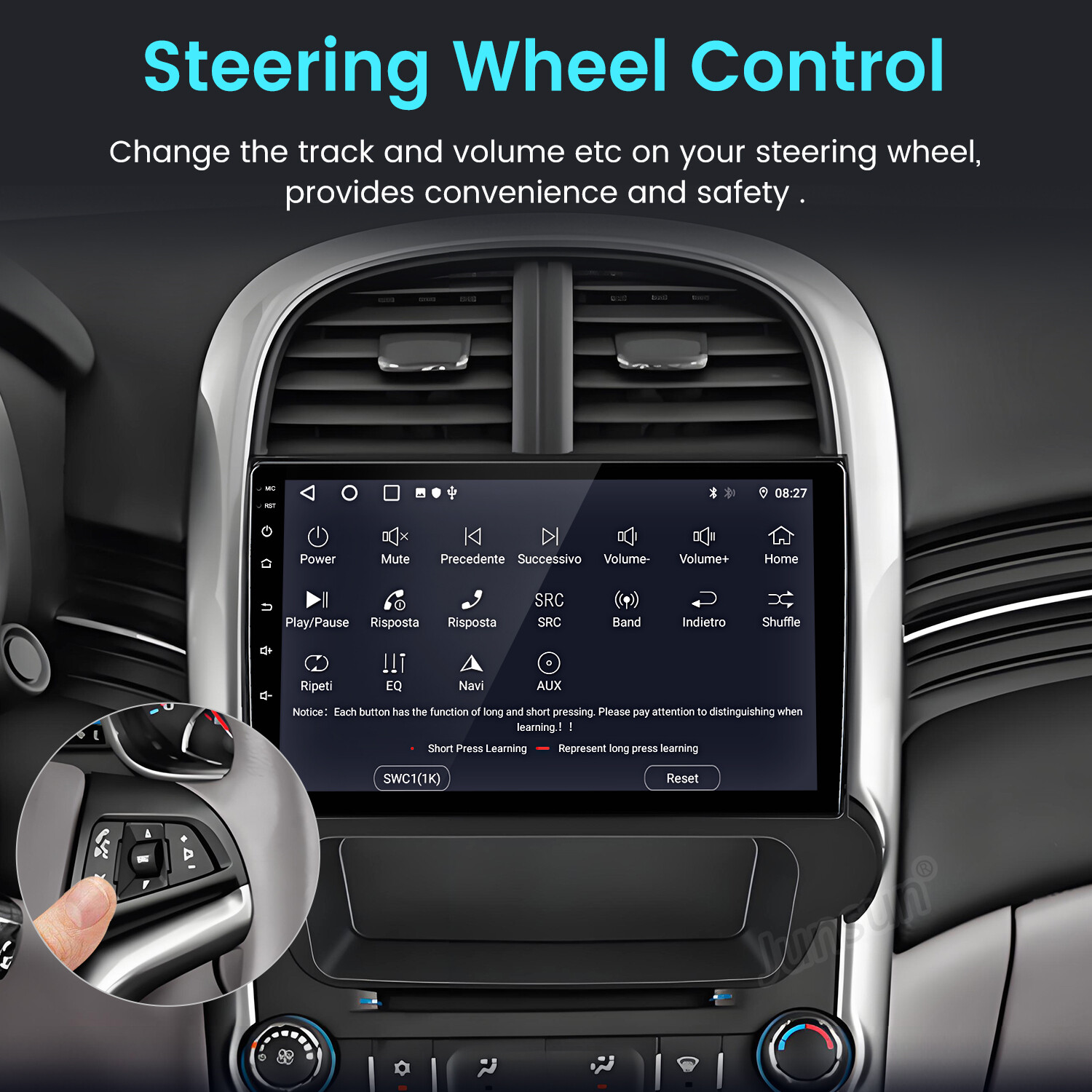 6+128GB Android15 Carplay Car Stereo Radio For Chevrolet Malibu GPS Navi WIFI FM