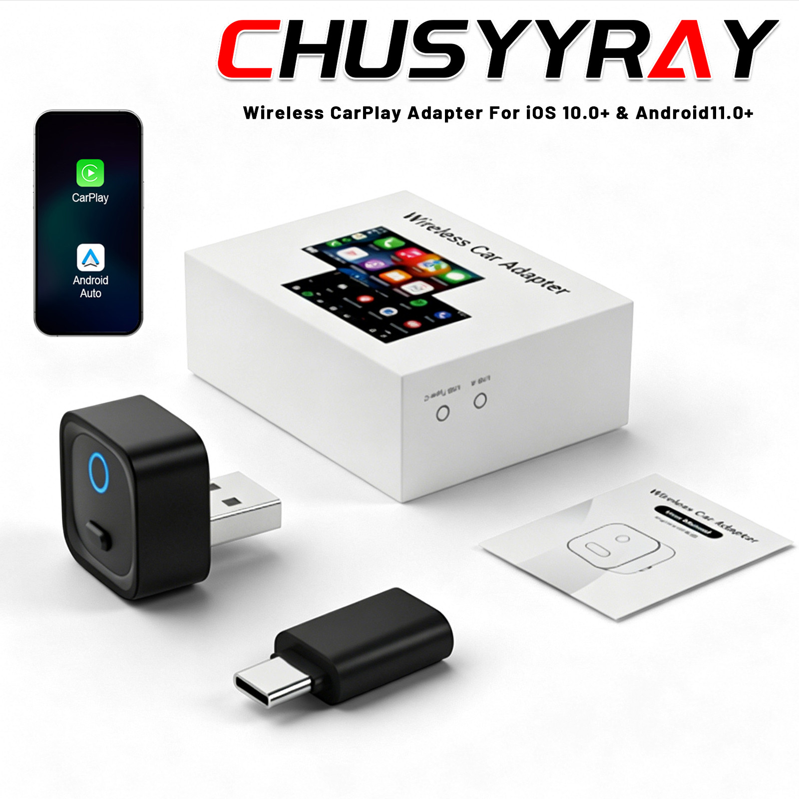 Wireless Android Auto Carplay Box/Adapter Smart USB Dongle Conversion 2026 New