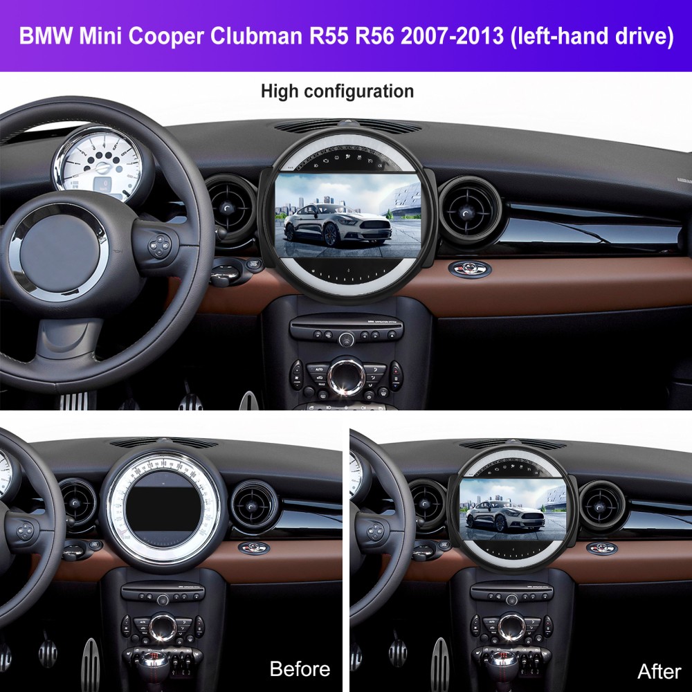 Apple Carplay For BMW Mini Cooper R56 07-14 Android 15 Car Stereo Radio GPS Navi