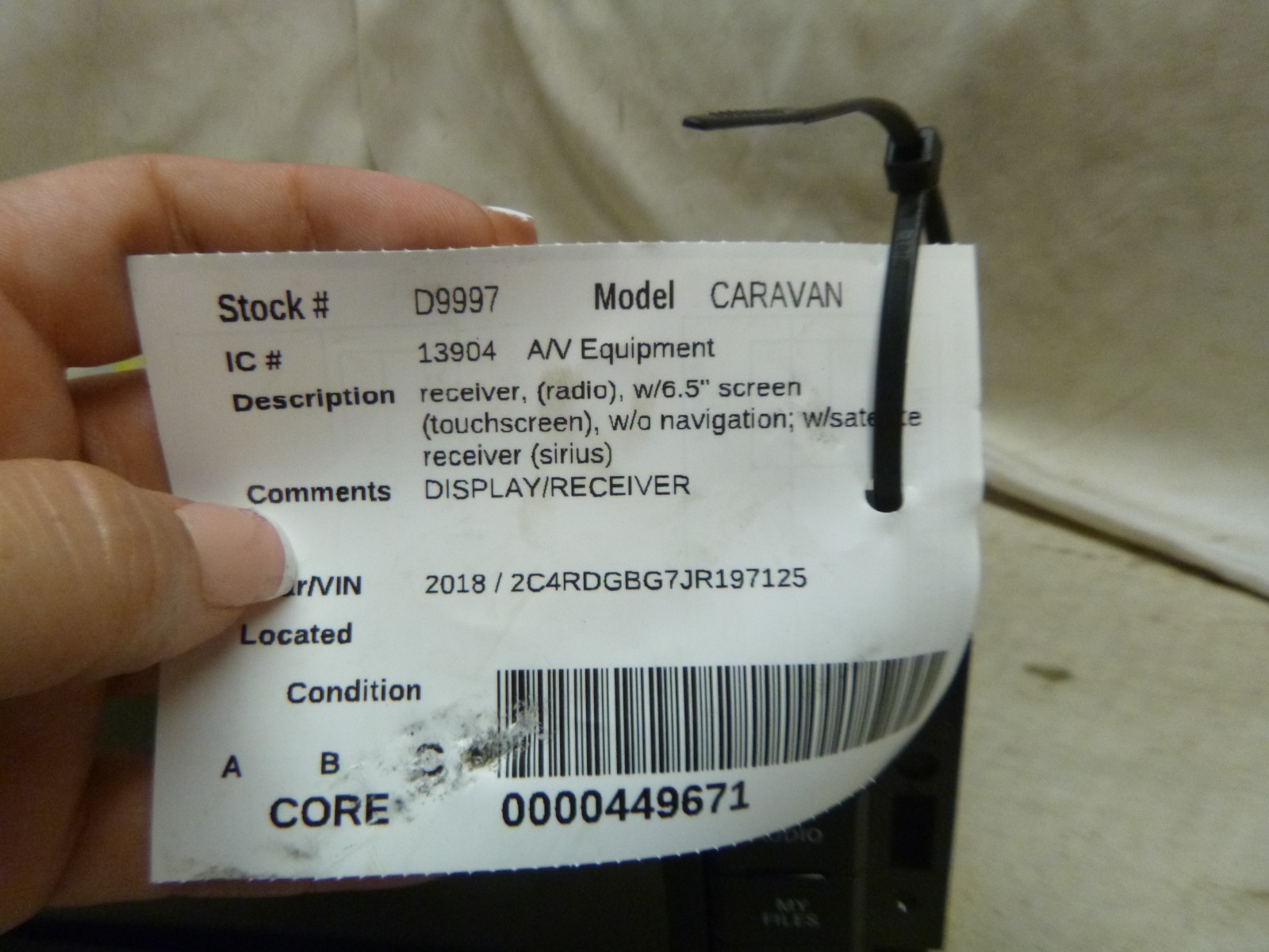 13 14 15 16 17 18 Dodge Caravan High Speed Radio CD Dvd MyGig Rbz P68368207AA