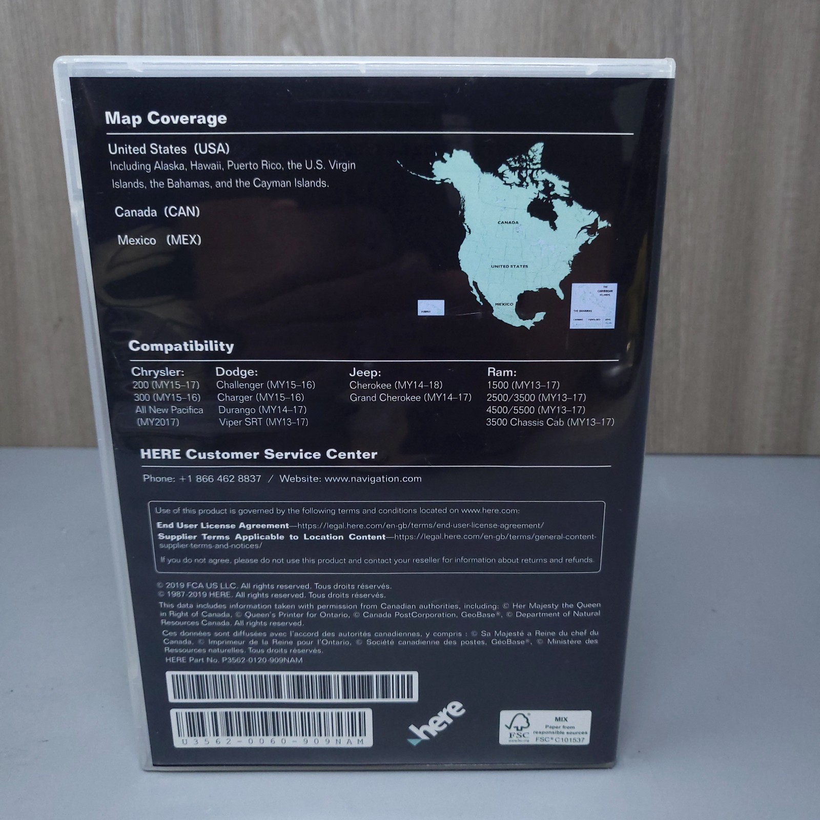 Uconnect 8.4AN RA4 Map Update 2013-2018 Chrysler Dodge Jeep Ram