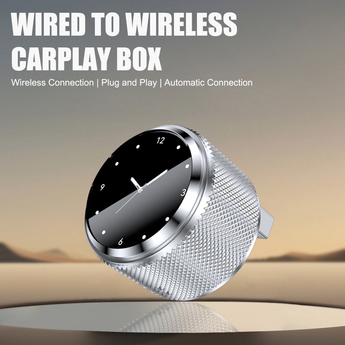 For iPhone Wireless Dongle Plug ＆ Play USB Auto Wireless CarPlay Adapter 2 in 1