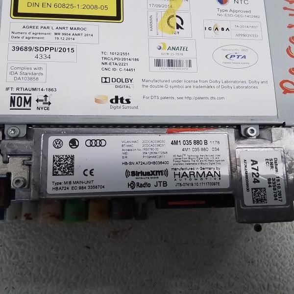 Q7 AUDI 2018 Audio Equipment Radio 944369