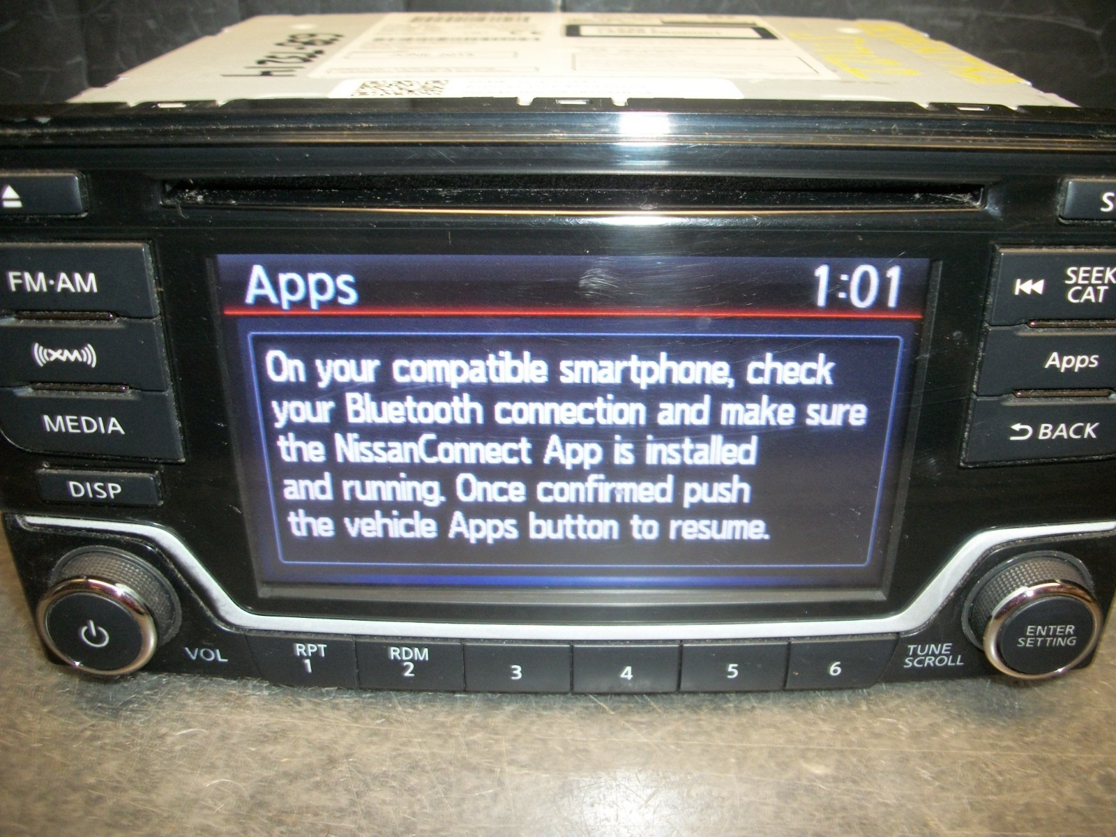 2015 NISSAN SENTRA 5″ Screen SAT Radio CD BLUETOOTH 281859MB0A TESTED