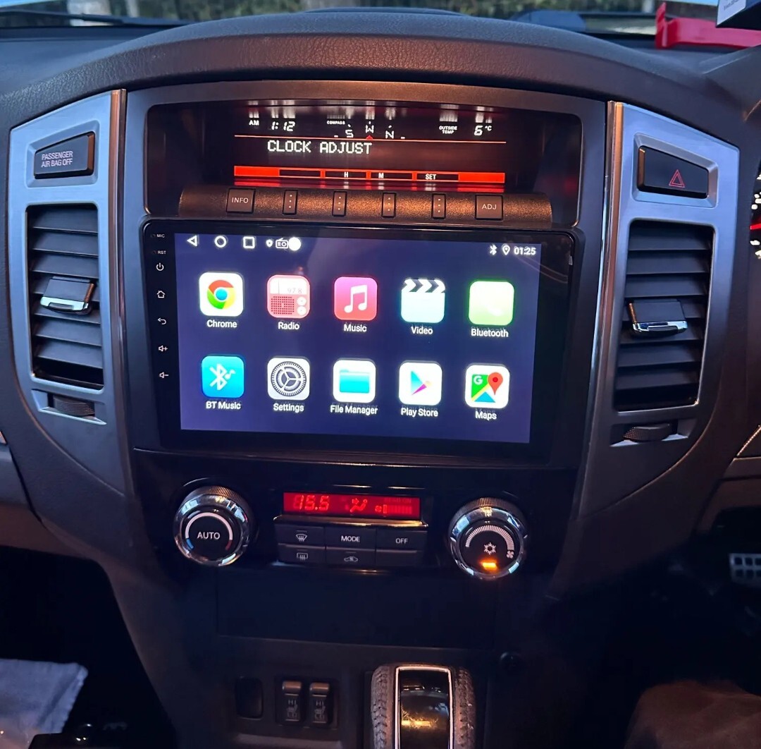 2 DIN ANDROID RADIO FOR MITSUBISHI PAJERO 4 GPS WI-FI USB BLUETOOTH CARPLAY