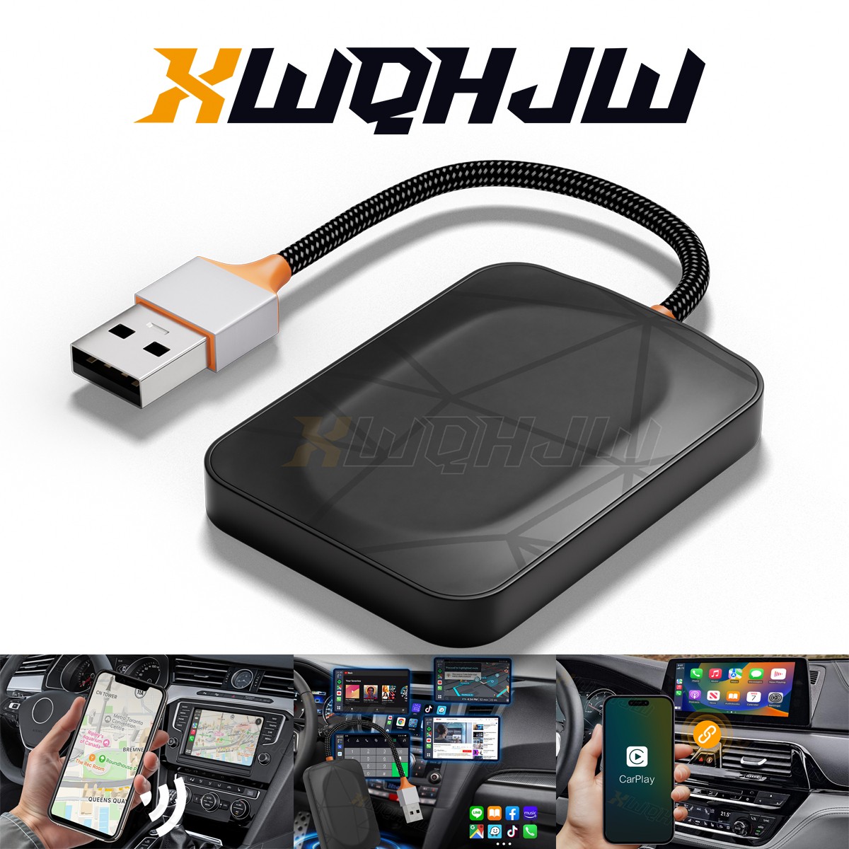 Car Auto USB Wireless Adapter Navigation Player replace CarPlay For ios