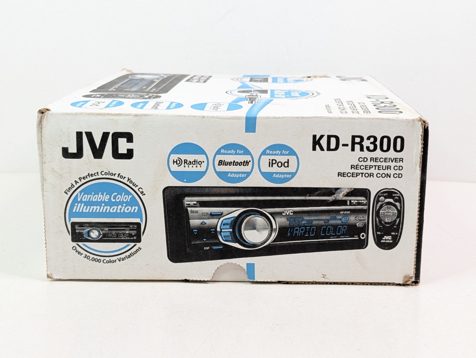 JVC KD-R300 CD MP3 WMA Car Stereo Radio Receiver HD Radio Ready 1 DIN Black