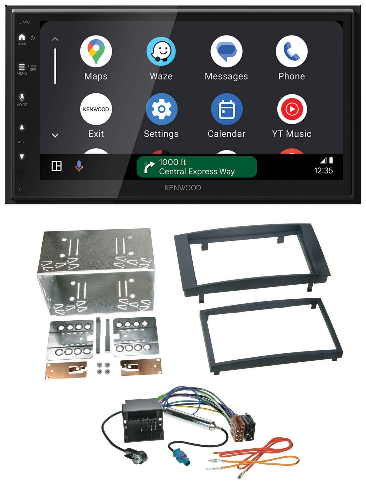 Kenwood DAB Bluetooth USB MP3 2DIN Car Stereo for VW Touareg T5 Caravelle Multiva