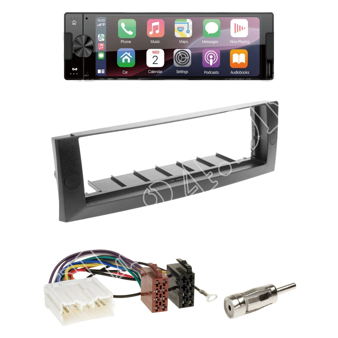 Ampire CPR60 Radio DAB + CarPlay with installation kit for Mitsubishi Colt (Z30)