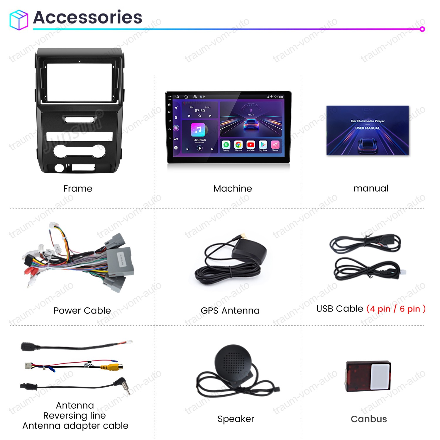 Car Stereo Radio GPS Navi Carplay 64GB For Ford F-150 F150 2009-2012 WIFI RDS BT