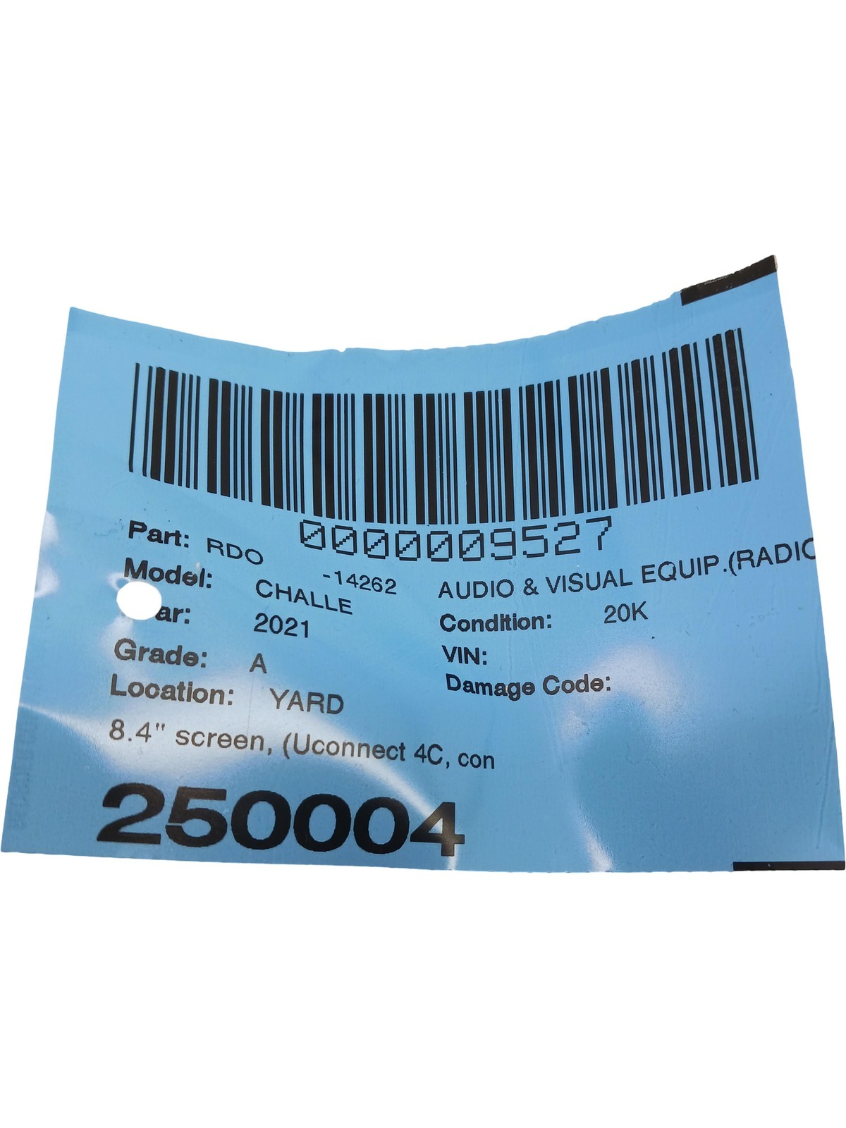 2021 Dodge Challenger Uconnect 8.4 4C Touch Screen Multi Media 68472632AA OEM