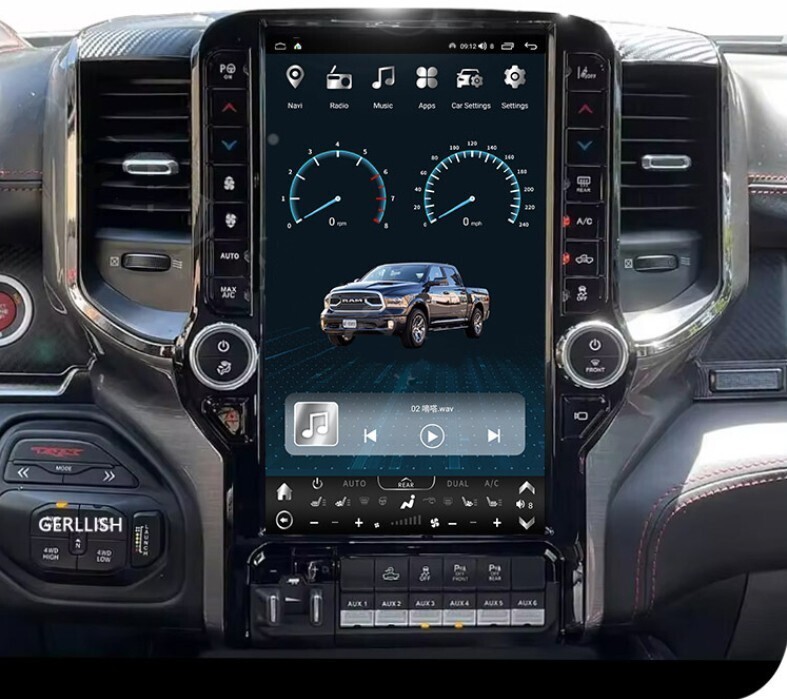 Large Display 13.6″ Android Car Stereo Radio Gps For 19-2024 Dodge Ram 1500 2500