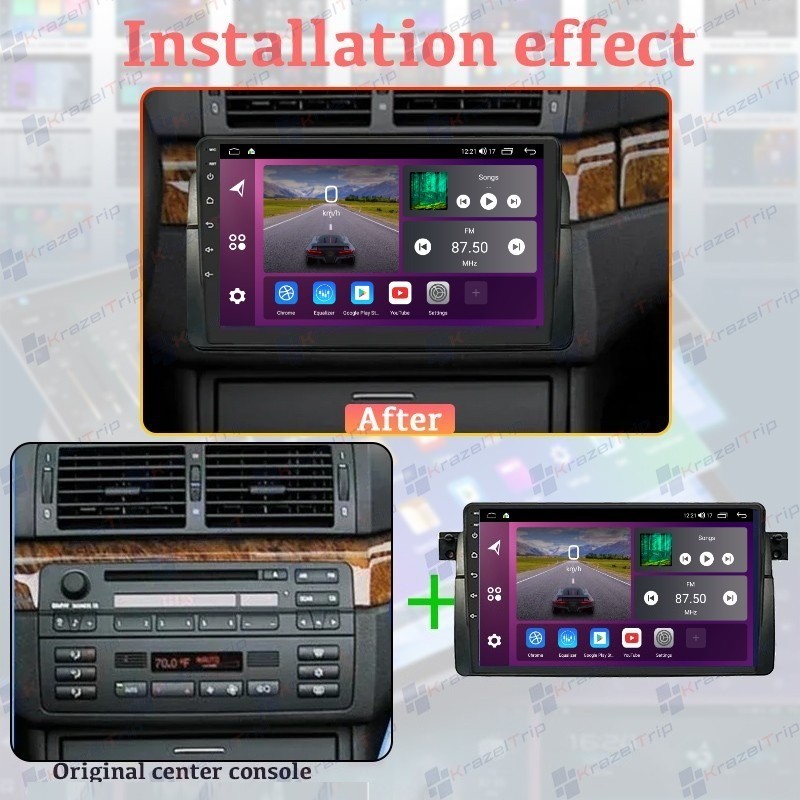 9 Inch Android 8 Core Car Radio for BMW 3-series E46 1998 – 2006 Carplay Stereo