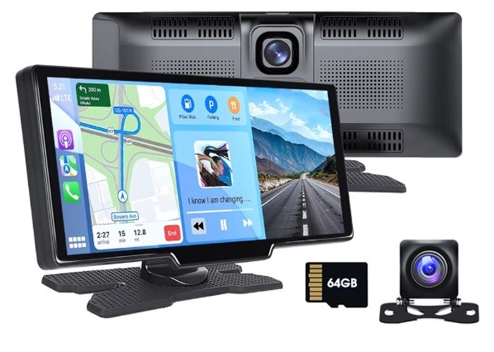 🚗 10.26″ Wireless CarPlay Android Auto Smart Screen Dash Monitor + Cameras