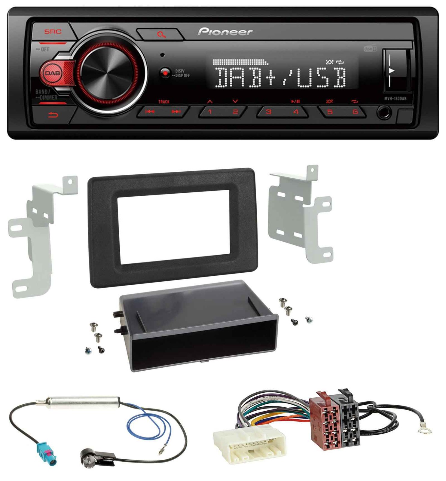 Pioneer MP3 1DIN DAB USB AUX Car Stereo for Renault Master (2019 onwards)
