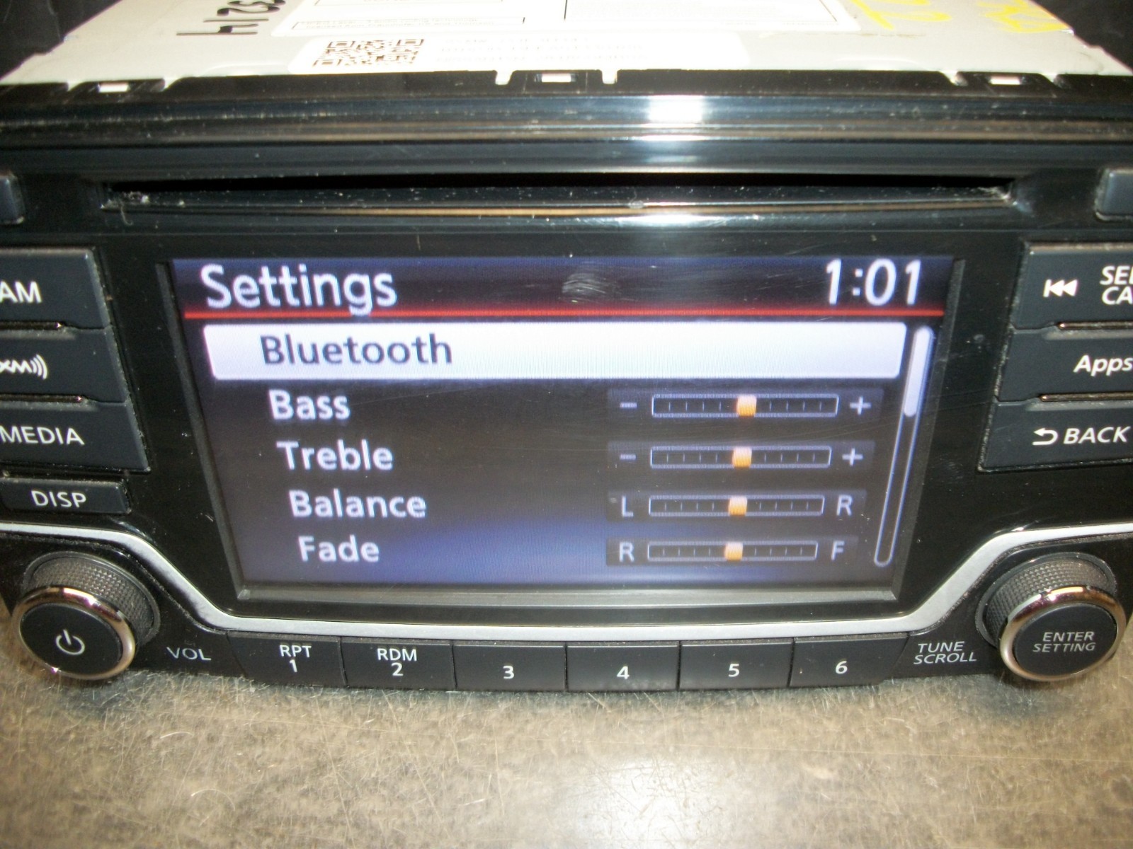 2015 NISSAN SENTRA 5″ Screen SAT Radio CD BLUETOOTH 281859MB0A TESTED