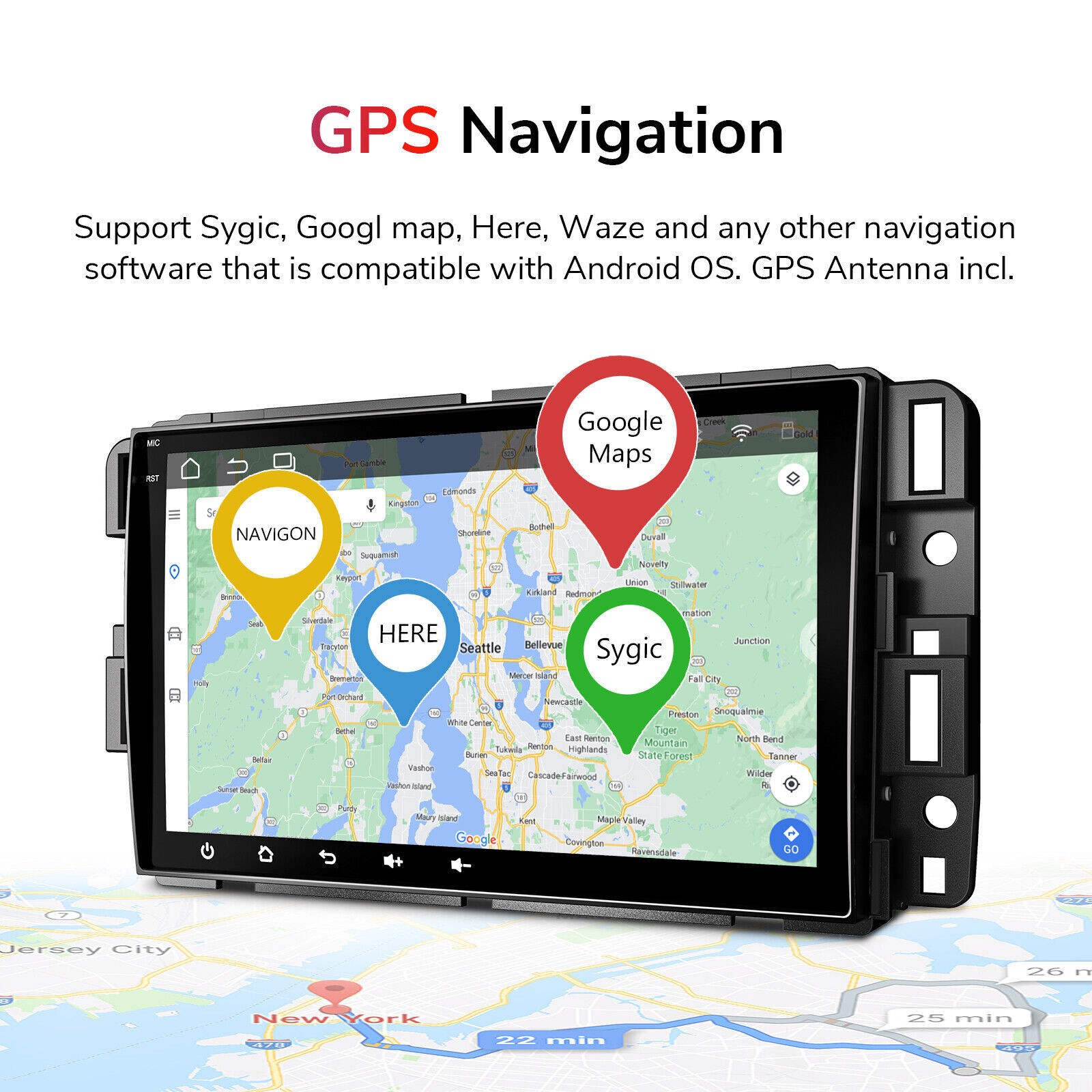 For 2007-2013 Silverado GMC CarPlay Android 13 Car Radio Stereo DSP WiFi