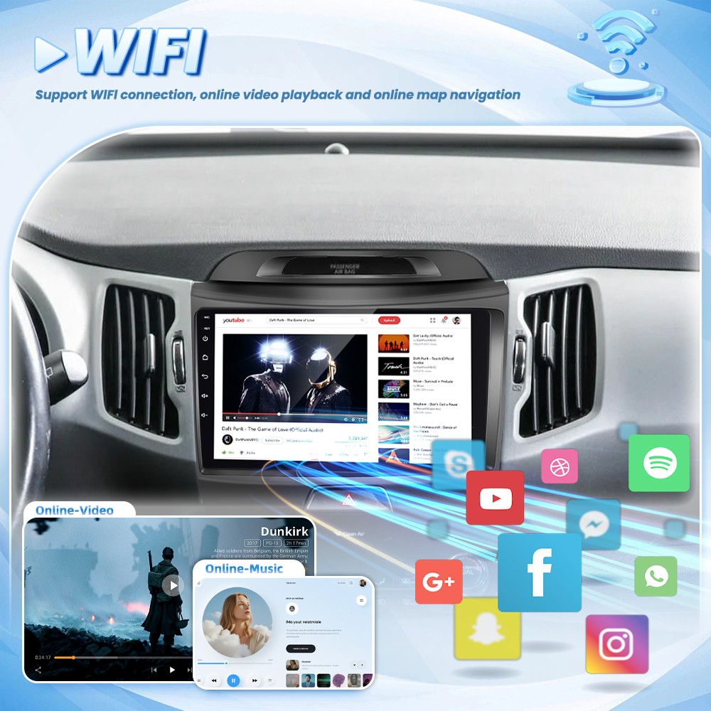 4+64GB Android 15 Carplay Car Stereo Radio For KIA Sportage 2011 2012 2013-2015