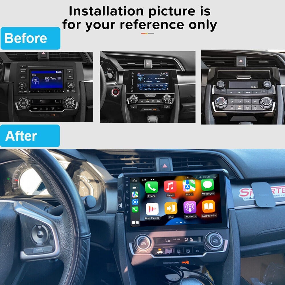 Car Radio Stereo Carplay For 2016-2021 Honda Civic 4+64G 9in CarPlay Car