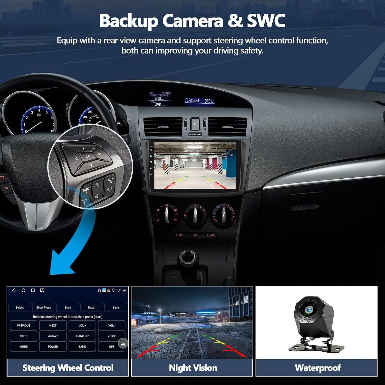 9″ Car Stereo for Mazda 3 2010-2013 Android 15 CarPlay Android Auto GPS
