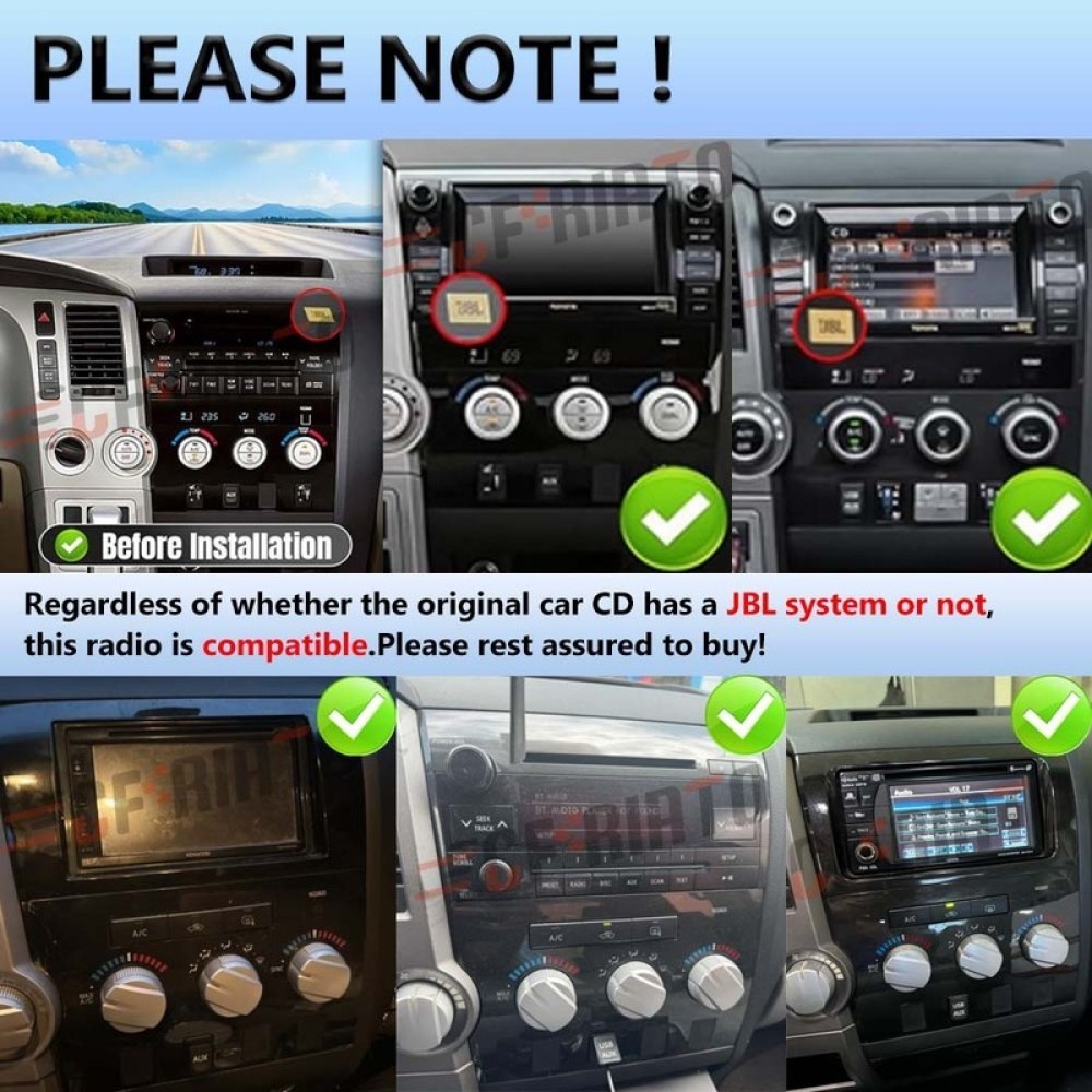 6+128GB Car GPS Radio Carplay JBL For Toyota Tundra 2007-2013 Sequoia 08-19 Cam