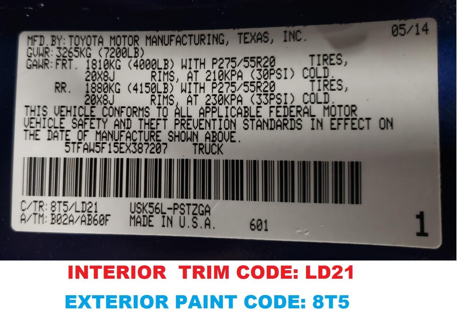 14 15 16 17 18 19 20 21 TUNDRA Satellite Receiver, US market, ID# 86180-0E011