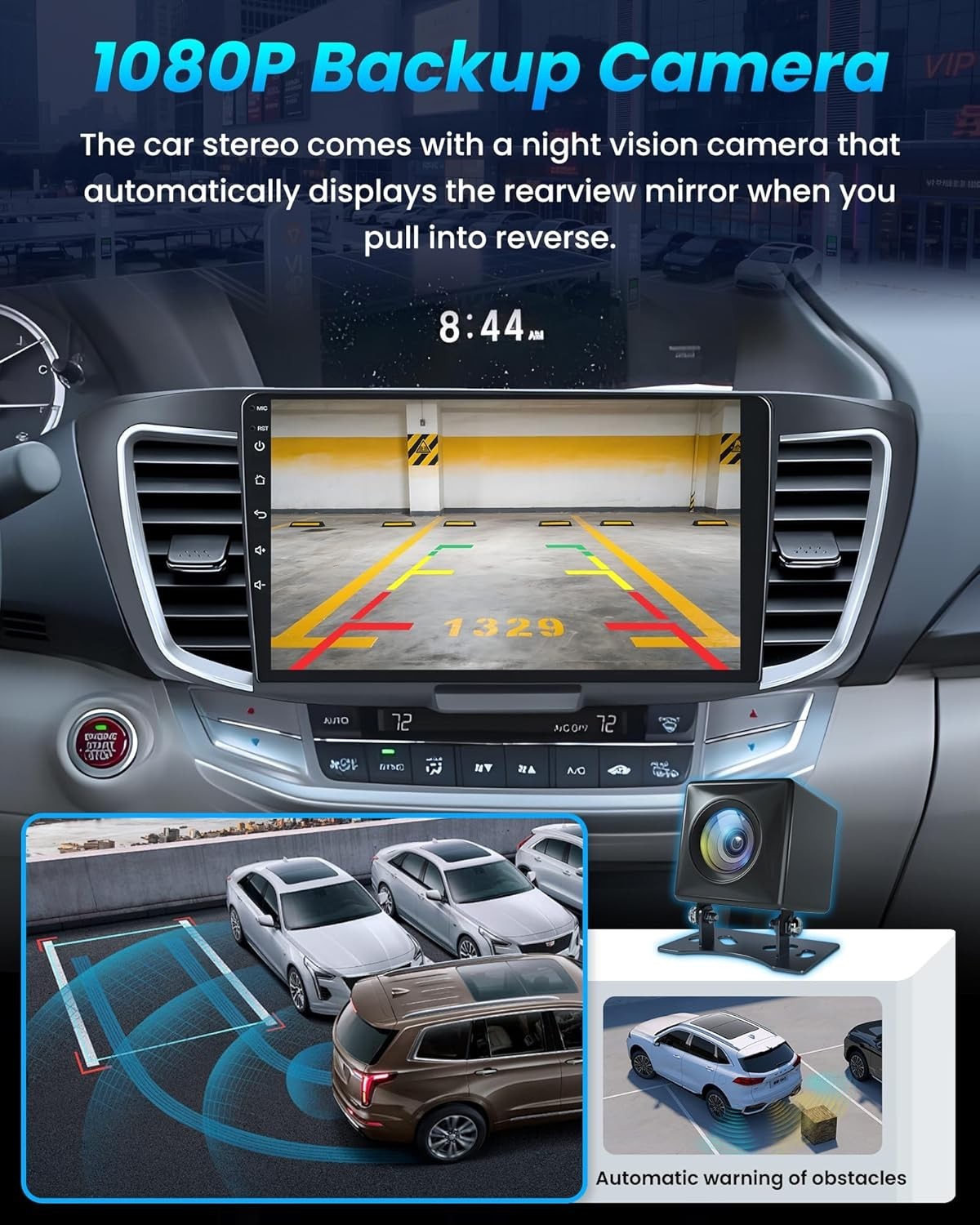 For 2013-2015 Honda Accord CarPlay Android 13 Car Radio Stereo Head Unit RDS