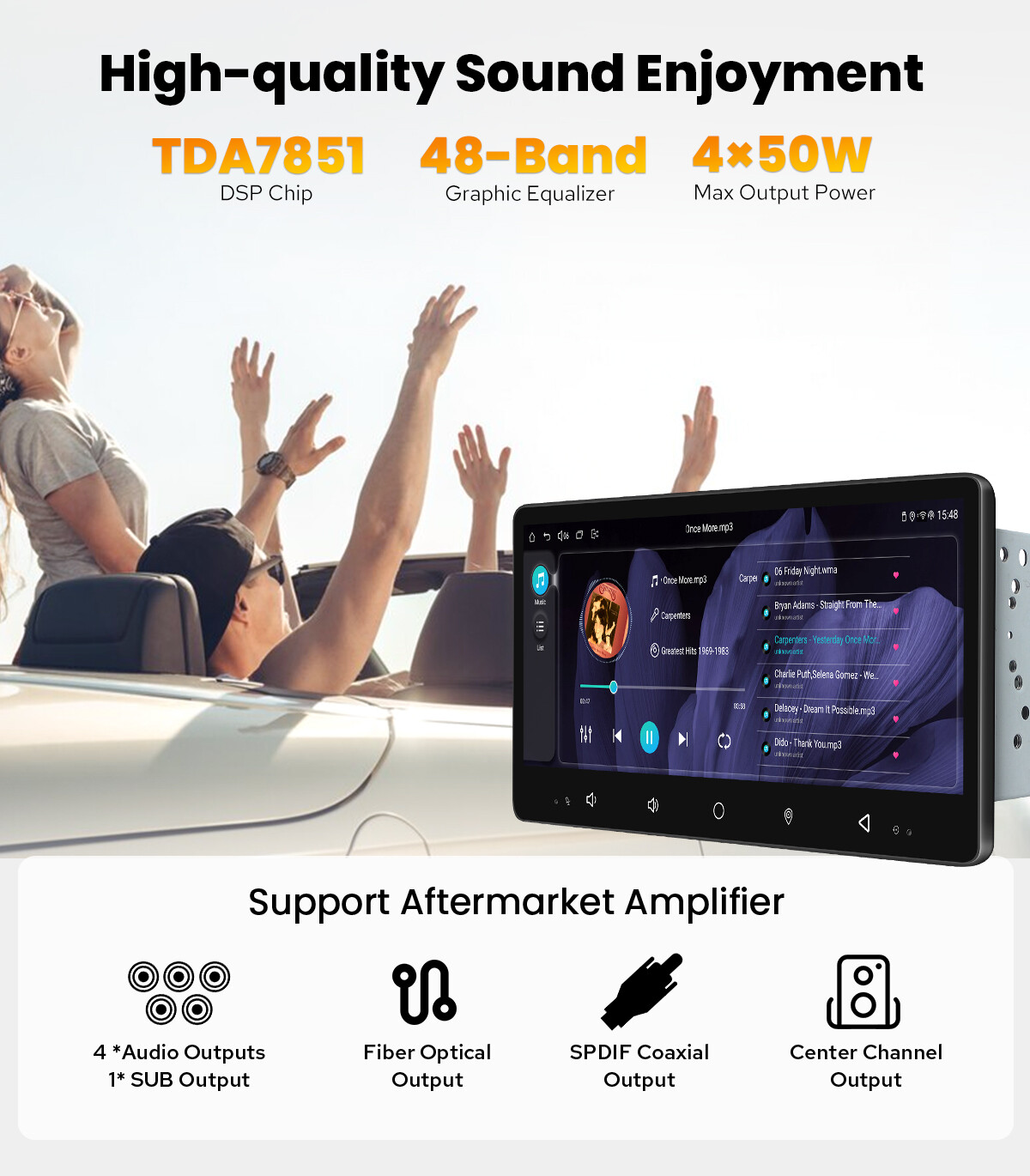 JOYING USA 8.9 in Double Din Android 13 Car Stereo 8+128GB Touchscreen Head Unit