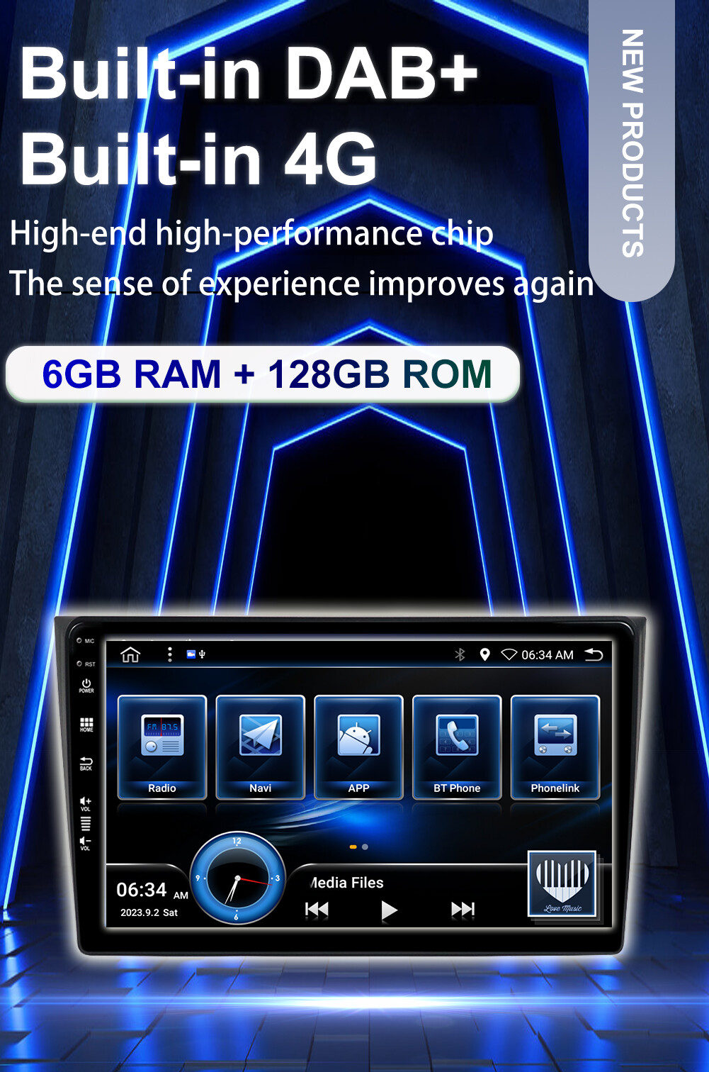 6G+128G For Mazda CX-9 CX9 2007-2015 Android14 Car Stereo CarPlay BT 4G DAB+QLED