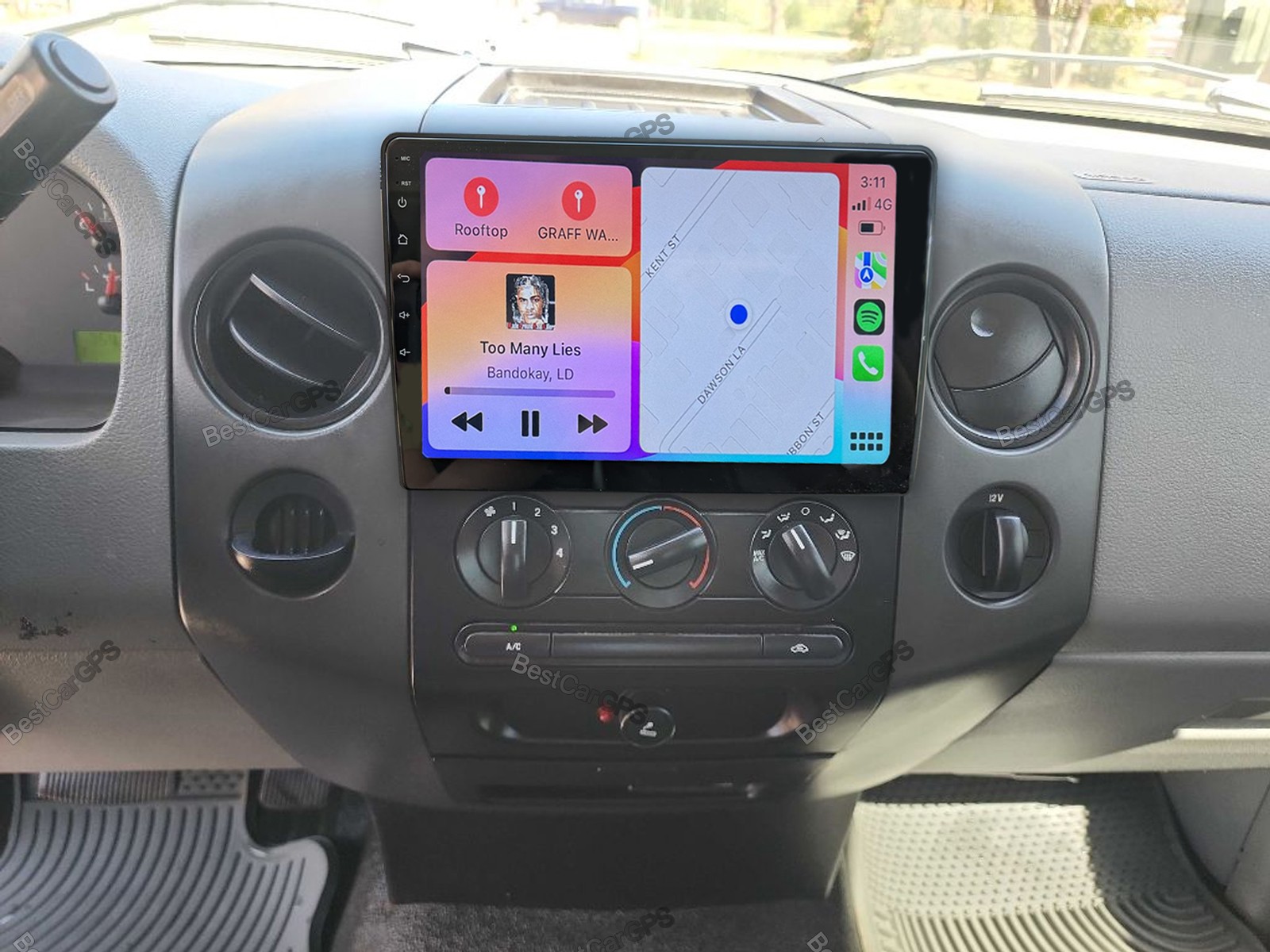 64G Android 15 Carplay 10″ For Ford F150 F-150 2004-2008 Stereo Radio GPS W/CAM