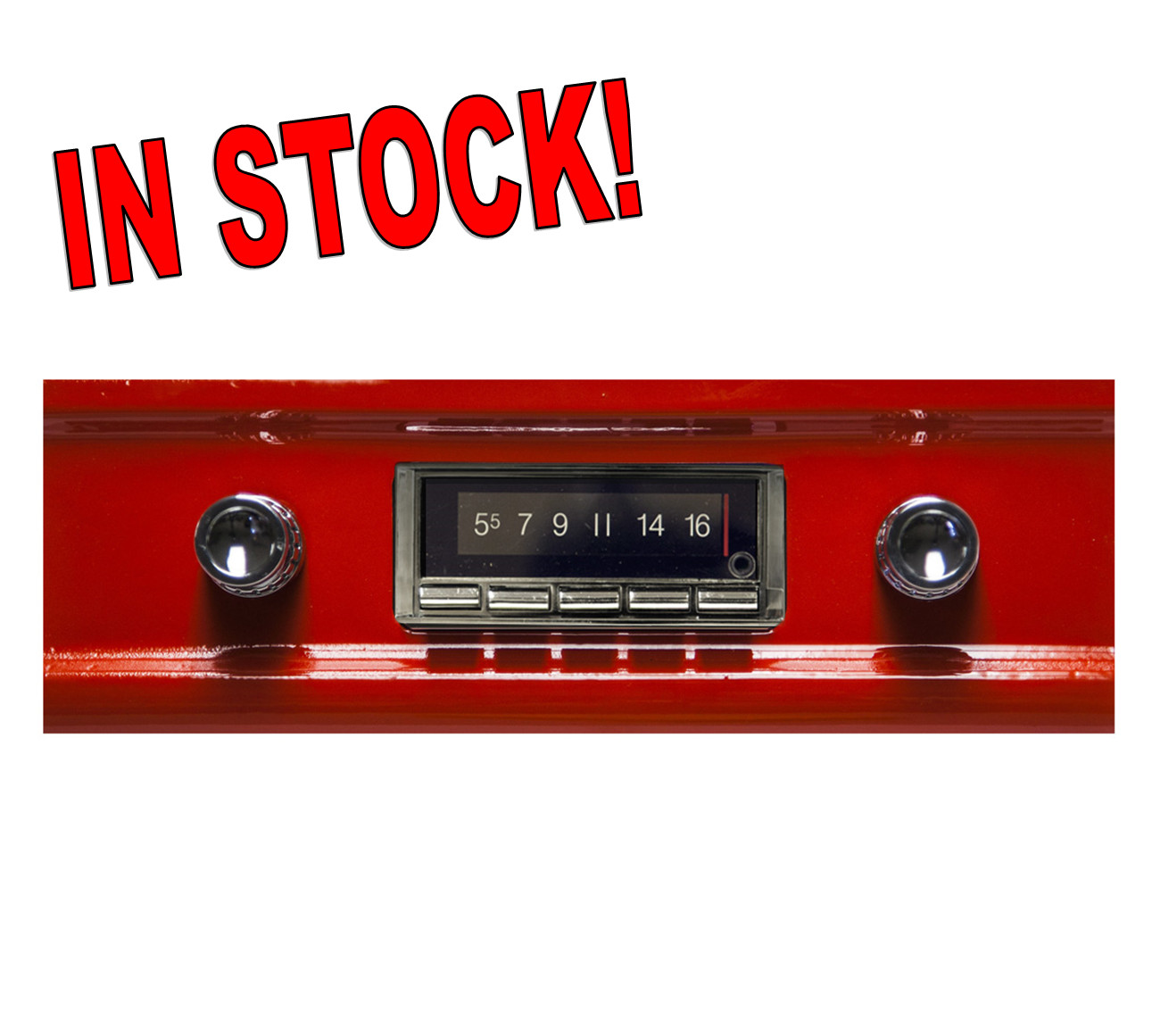 1960-1963 Chevy C10 Truck Reproduction Radio w/ Bluetooth USB Aux AM/FM USA740