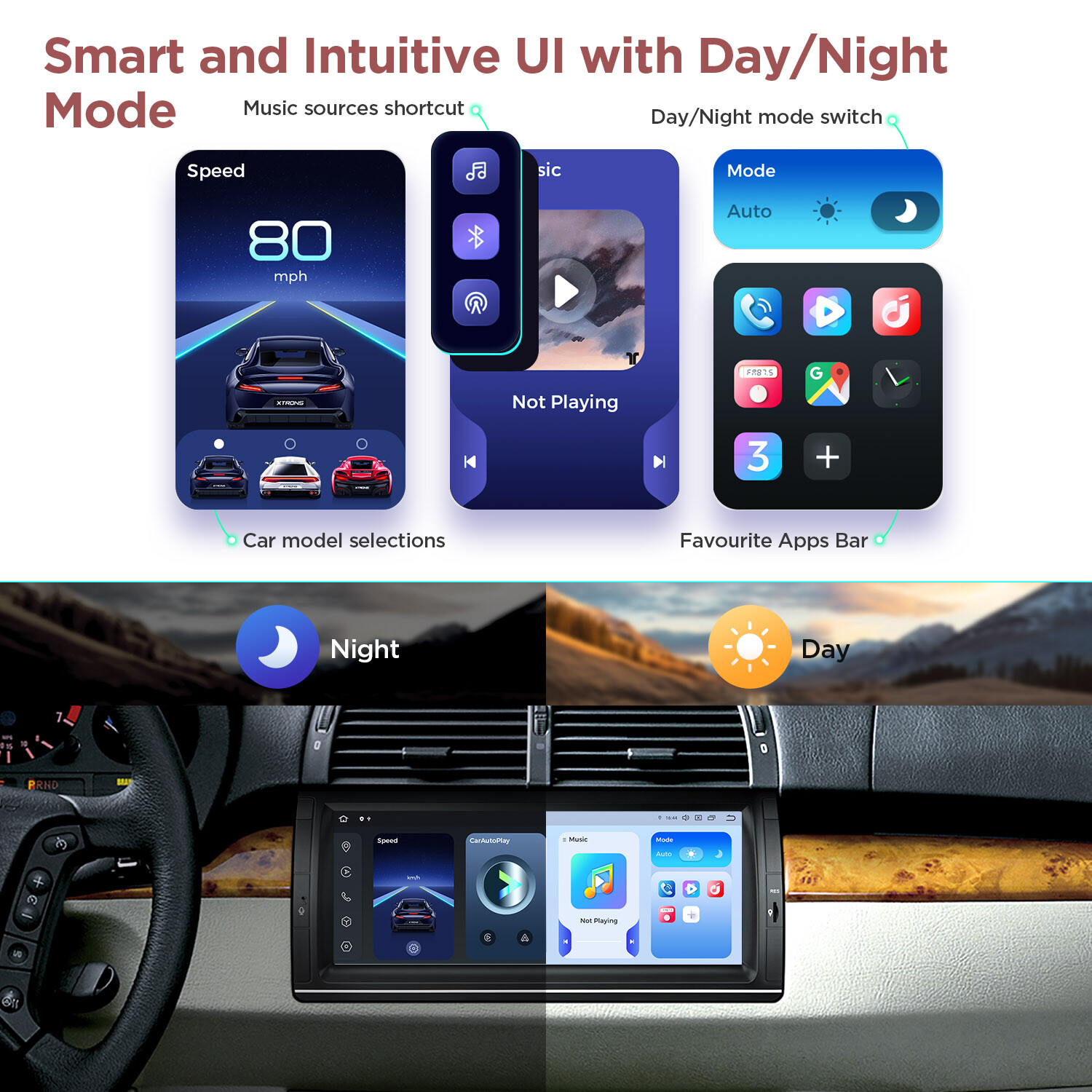 10.25″ QLED Android 14 8-Core 8+256GB Car Stereo Radio GPS For BMW X5 E53 DTS 4K