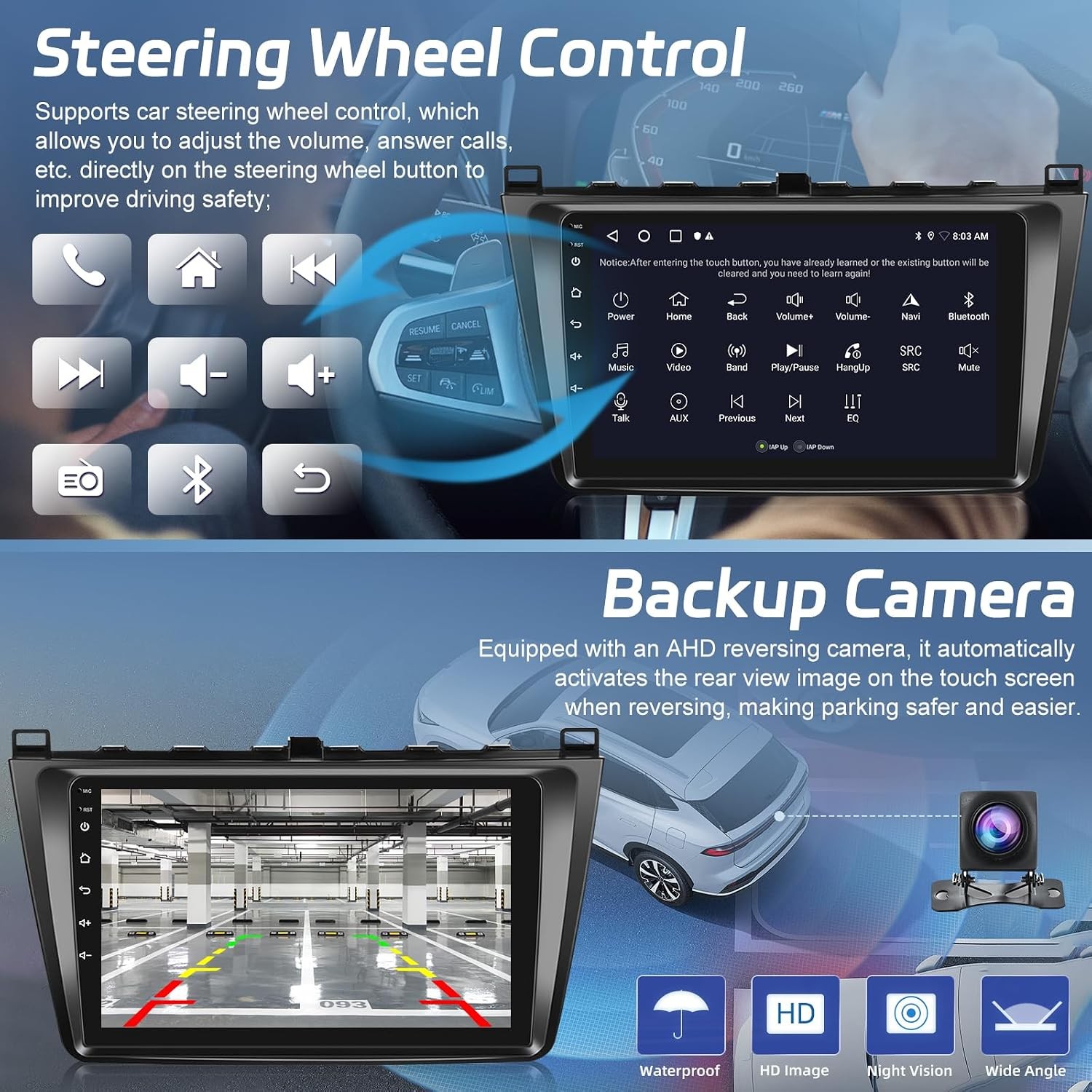4+64G Head Unit For Mazda 6 2009-2013 Apple Carplay Car Radio Stereo Android 15