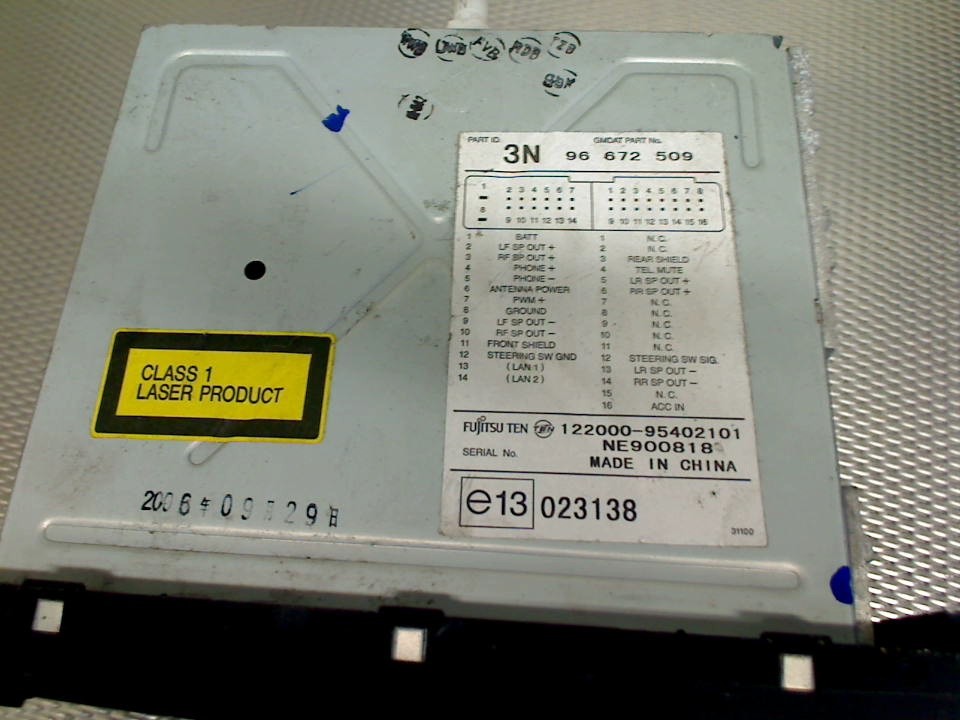 Radio Daewoo / Chevrolet Captiva (C100) SUV 2.4 16V 4×2 (Z24SED) 2008 e13023138
