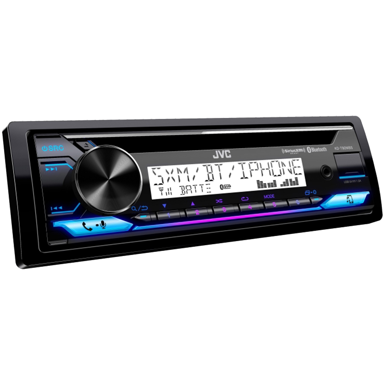JVC Bluetooth USB AUX CD Receiver, Harley 98-2013 FLHTC FLHX Install Adapter Kit