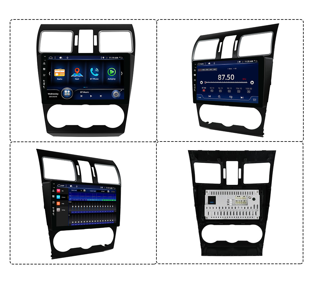 CarPlay Android 14 Auto Car Stereo GPS Navi For Subaru Forester XV WRX 2015-2018