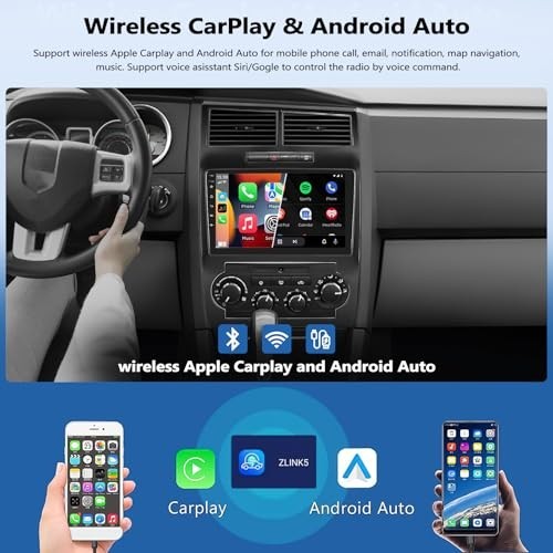 4+64G For Dodge Charger 2006-2007 Android15 CarPlay Car Stereo Radio GPS WIFI