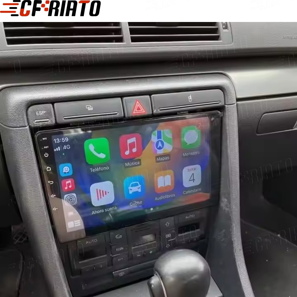 For Audi A4 2002-2008 Apple Carplay Car Stereo Radio Android GPS Wifi Player