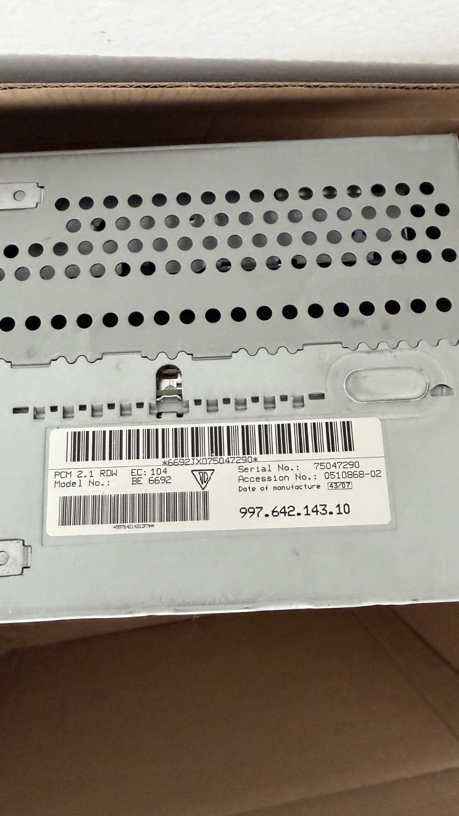 Porsche 997 PCM 2.1 Bose Navigation Radio Head Unit 997.642.143.10 OEM