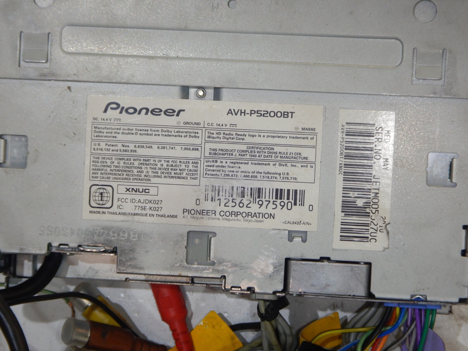 Pioneer CD DVD Receiver AM FM Radio MP3 Player AVH-P5200BT FREE SHIP