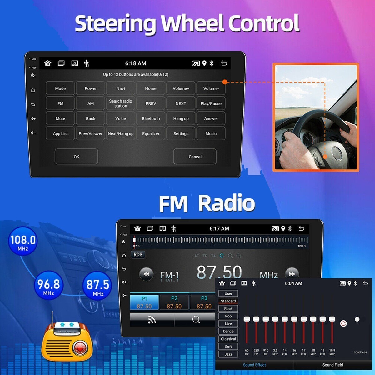 For 2017-2021 Honda CR-V Car Radio Stereo Carplay 4+64G 9in BT WIFI